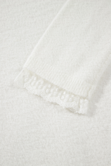 Soft Whispers Lace Trim Sweater