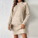  Winter Button Charm Sweater Dress
