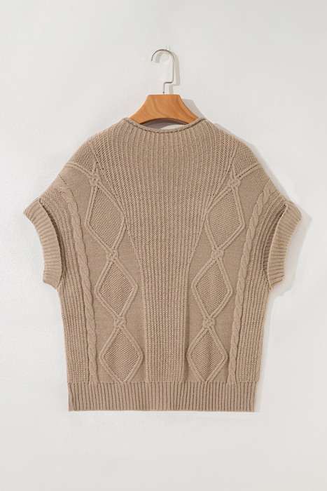 Whispering Meadow Cable Knit Vest
