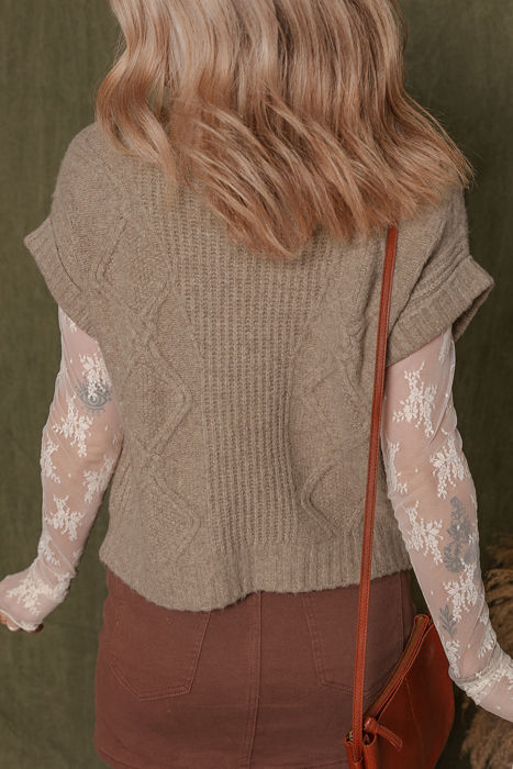 Whispering Meadow Cable Knit Vest
