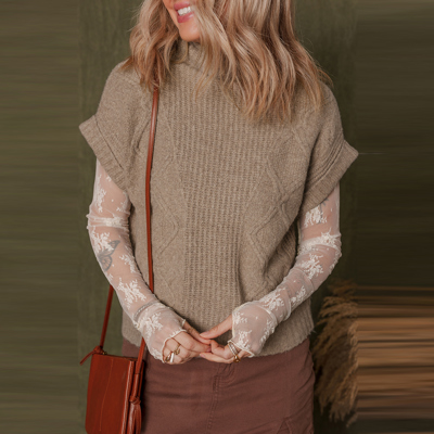 Whispering Meadow Cable Knit Vest