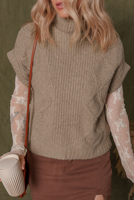 Whispering Meadow Cable Knit Vest