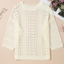  Dreamy Lattice Open-Knit Sweater