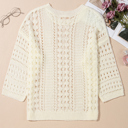  Dreamy Lattice Open-Knit Sweater