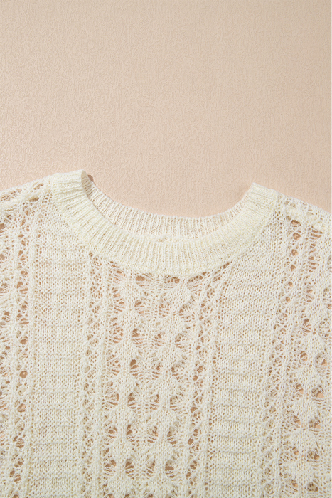 Dreamy Lattice Open-Knit Sweater