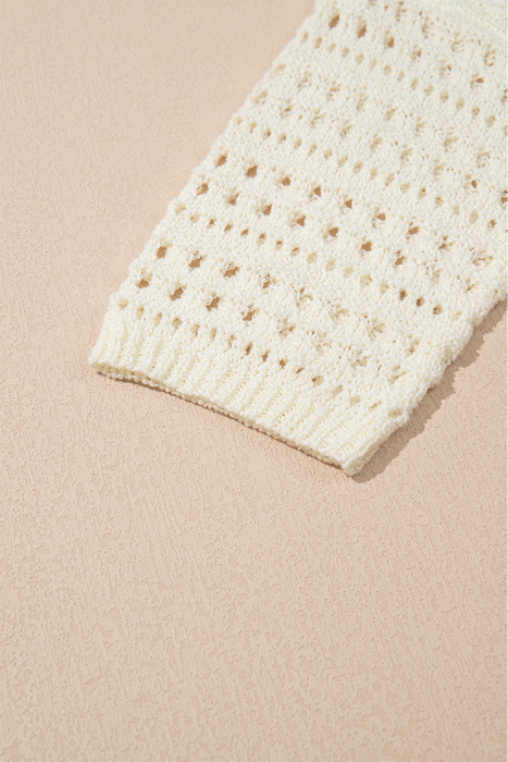 Dreamy Lattice Open-Knit Sweater