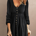  Midnight Charm Button Dress