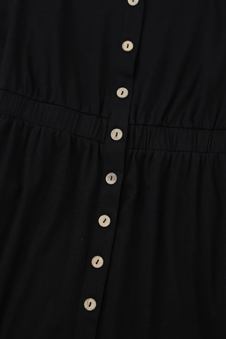 Midnight Charm Button Dress