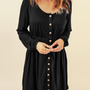  Midnight Charm Button Dress