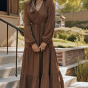  Chestnut Whispers Maxi Dress