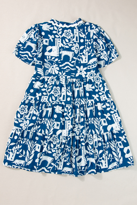Coastal Folk Charm Tiered Dress