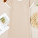  Ribbed Pocket T-Shirt Dress