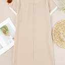  Ribbed Pocket T-Shirt Dress