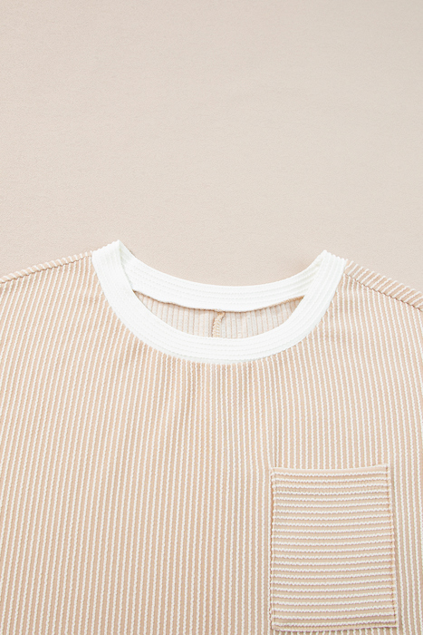 Ribbed Pocket T-Shirt Dress