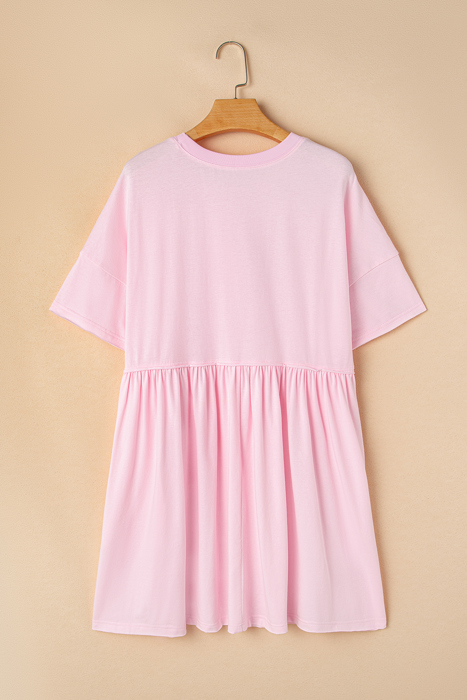 Sweet Pink Babydoll Mini Dress