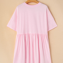  Sweet Pink Babydoll Mini Dress