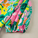  Tropical Bloom Button-Up Babydoll Dress