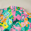  Tropical Bloom Button-Up Babydoll Dress
