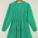  Emerald Whisper Ruffle Dress