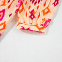  Coral Ikat Glow Maxi Dress