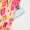  Coral Ikat Glow Maxi Dress