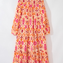  Coral Ikat Glow Maxi Dress