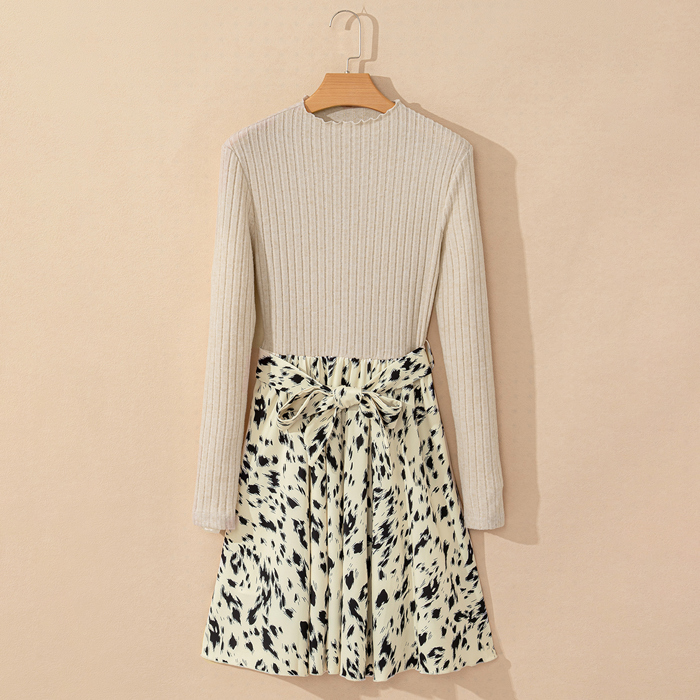Wild Muse Knit Dress Belted 1 Piece Dress (Top included)