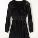  Midnight Velvet Wrap Mini Dress