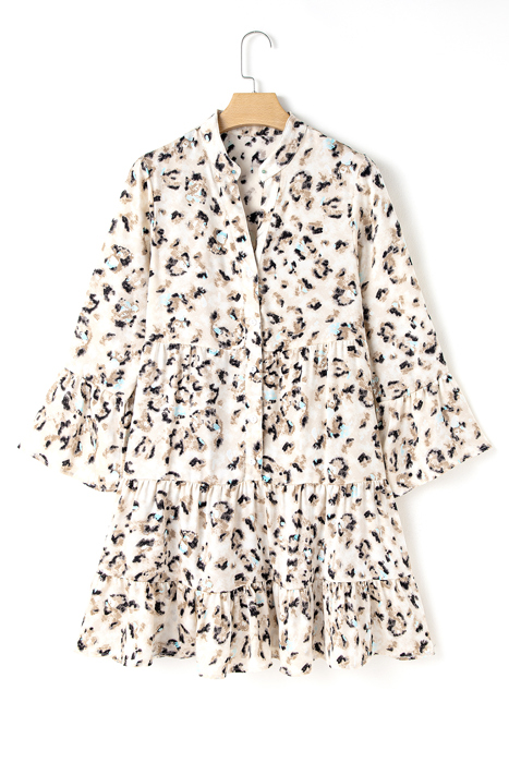 Whispered Leopard Tiered Dream Dress
