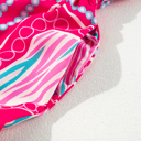  Neon Ikat Ruffle Mini Dress