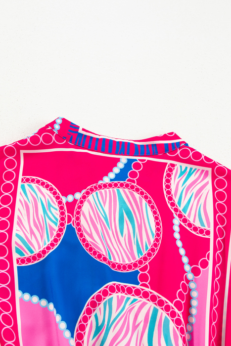 Neon Ikat Ruffle Mini Dress