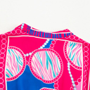  Neon Ikat Ruffle Mini Dress