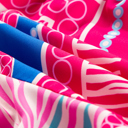  Neon Ikat Ruffle Mini Dress