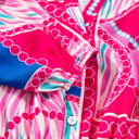  Neon Ikat Ruffle Mini Dress