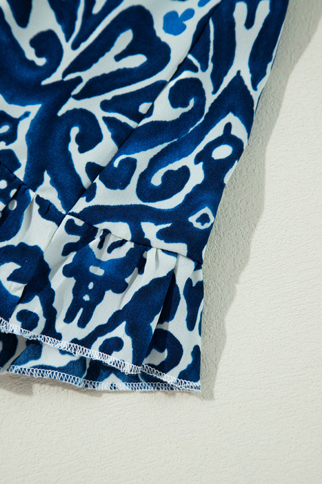 Indigo Paisley Breeze Mini Dress
