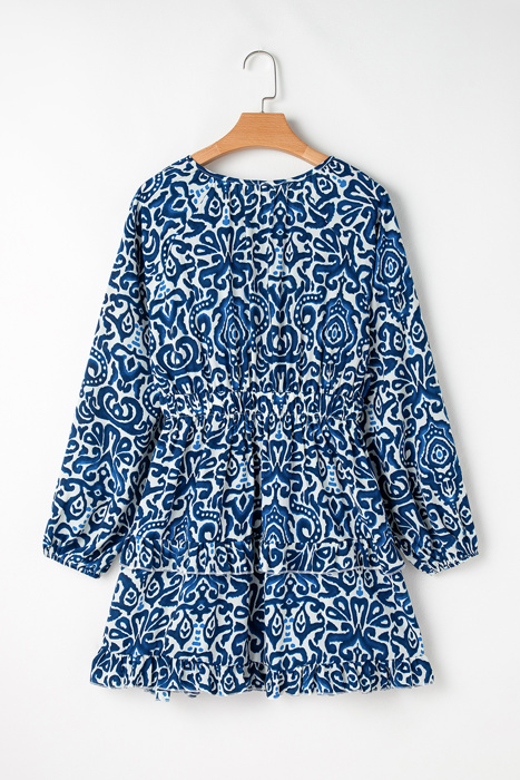 Indigo Paisley Breeze Mini Dress
