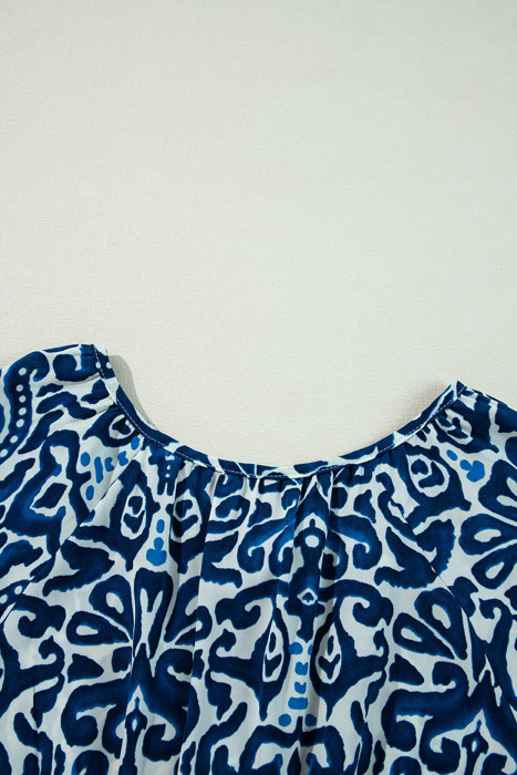 Indigo Paisley Breeze Mini Dress