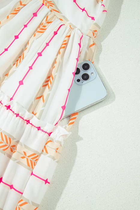 Fiesta Printed Tiered Mini Dress