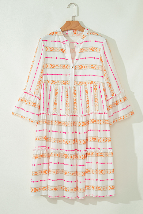 Fiesta Printed Tiered Mini Dress