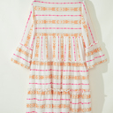  Fiesta Printed Tiered Mini Dress