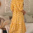  Sunlit Daisy Tiered Midi Dress