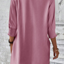  Dusty Rose Smocked Sleeve Tunic