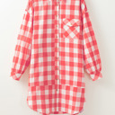  Sunset Gingham Overshirt Dress