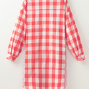  Sunset Gingham Overshirt Dress