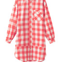  Sunset Gingham Overshirt Dress