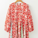  Crimson Crane Garden Mini Dress