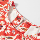  Crimson Crane Garden Mini Dress