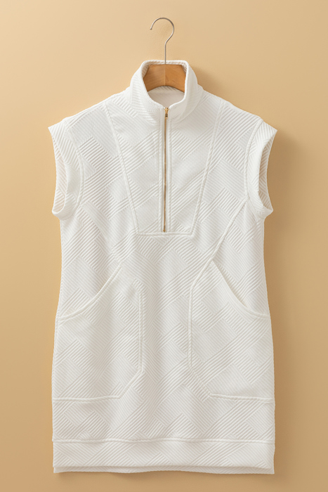 Aspen Luxe Textured Zip Pocket Dress