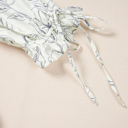  Monochrome Bloom Smocked Mini Dress