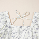  Monochrome Bloom Smocked Mini Dress